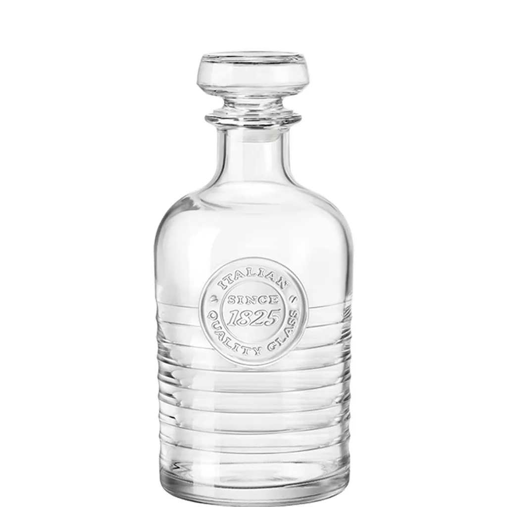 Bormioli Rocco Officina 1825 Karaffe mit Stopfen, 1 Liter, Glas, transparent, 1 Stück